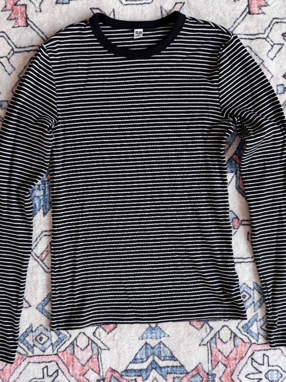 Uniqlo Soft Ribbed Long Sleeve T-Shirt - Size XSmall